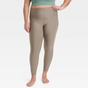 Women's Effortless Support High-Rise 7/8 Leggings - All In Motion Taupe 2X